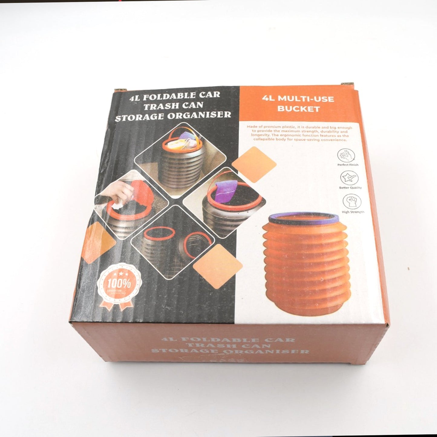 Foldable Storage Bucket , Water Container & Dustbin Multiuse Bucket For Home , Car & Kitchen Use Bucket - Springkart
