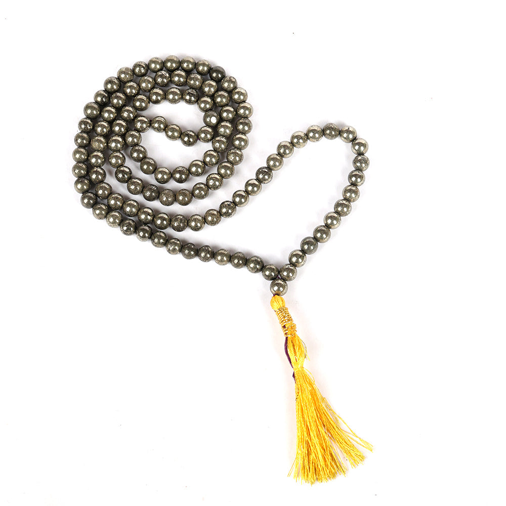 Pyrite Hakik Mala 108 Beads | Cosmic Energy Mala