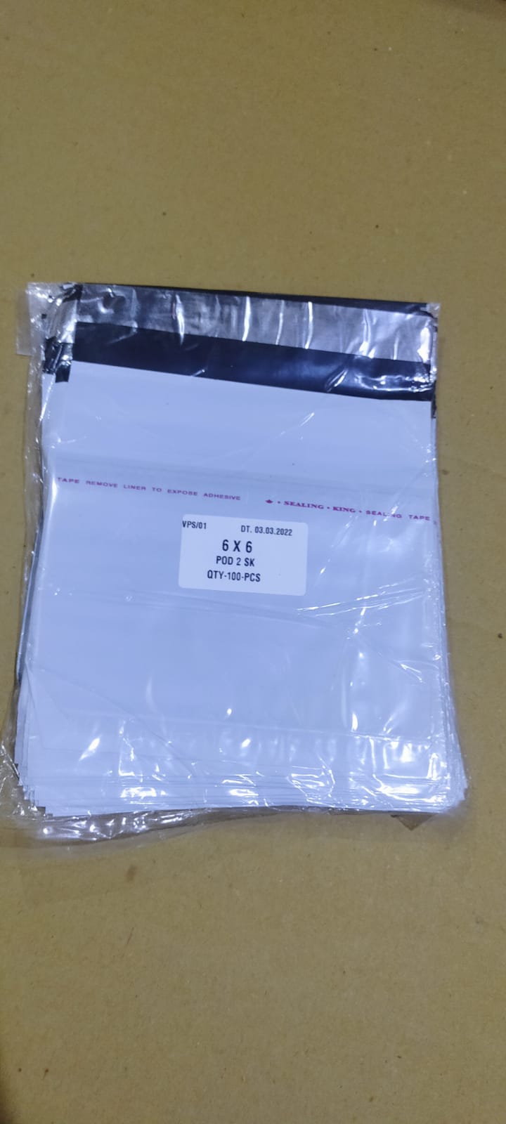 Tamper Proof Courier Bags (06X06 inch) Pack of 100Pcs - Springkart
