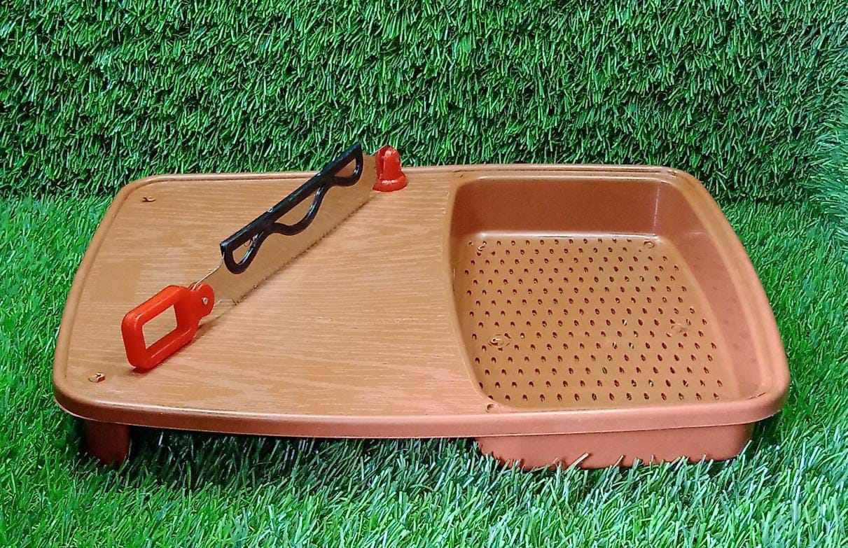 Thick Plastic Kitchen Chopping Cutting Slicing Tray with Holder - Springkart