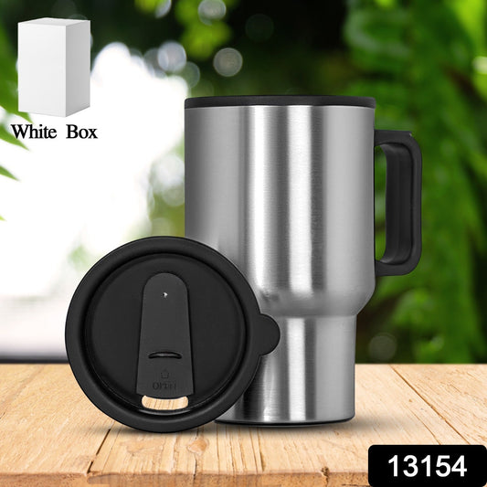 Stainless Steel Vacuum Glass Insulated Glass Coffee Cups (With Lid & Handle / 1 pc) - Springkart