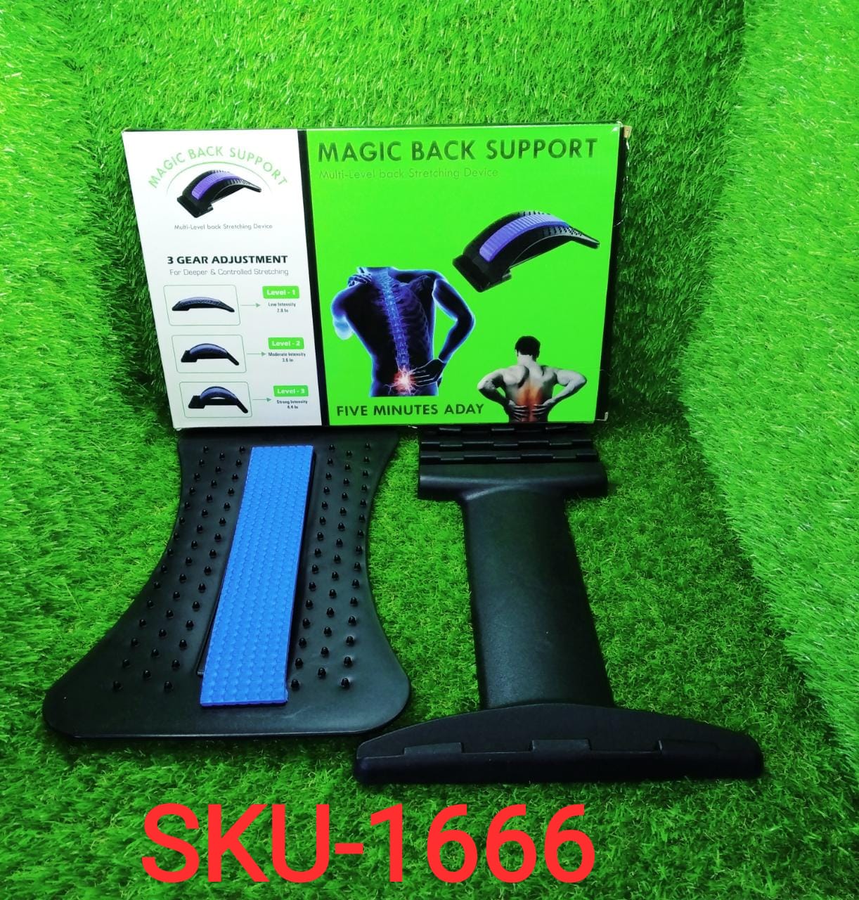 Multi-Level Back Stretcher Posture Corrector Device For Back Pain Relief - Springkart