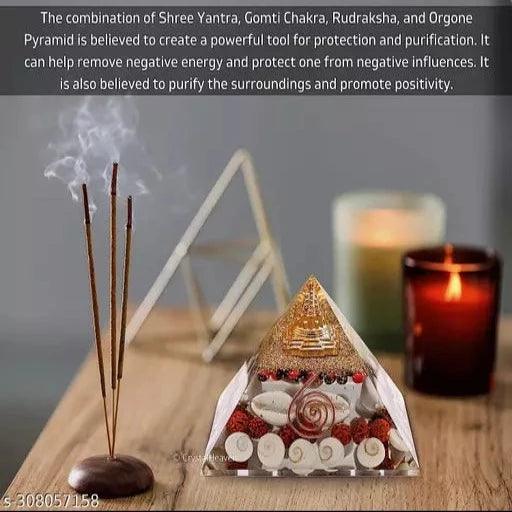 Nick enterprise Gomti Chakra Pyramid - Large Orgonite Pyramid with Shree Yantra - Springkart