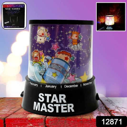 LED Projector Night Light Amazing Lamp, 3 Battery operated lamps, Rotation With the music Function, Master for Kids Bedroom Home Decoration Night Romantic Gift (Battery Not Included / 1 pc) - Springkart