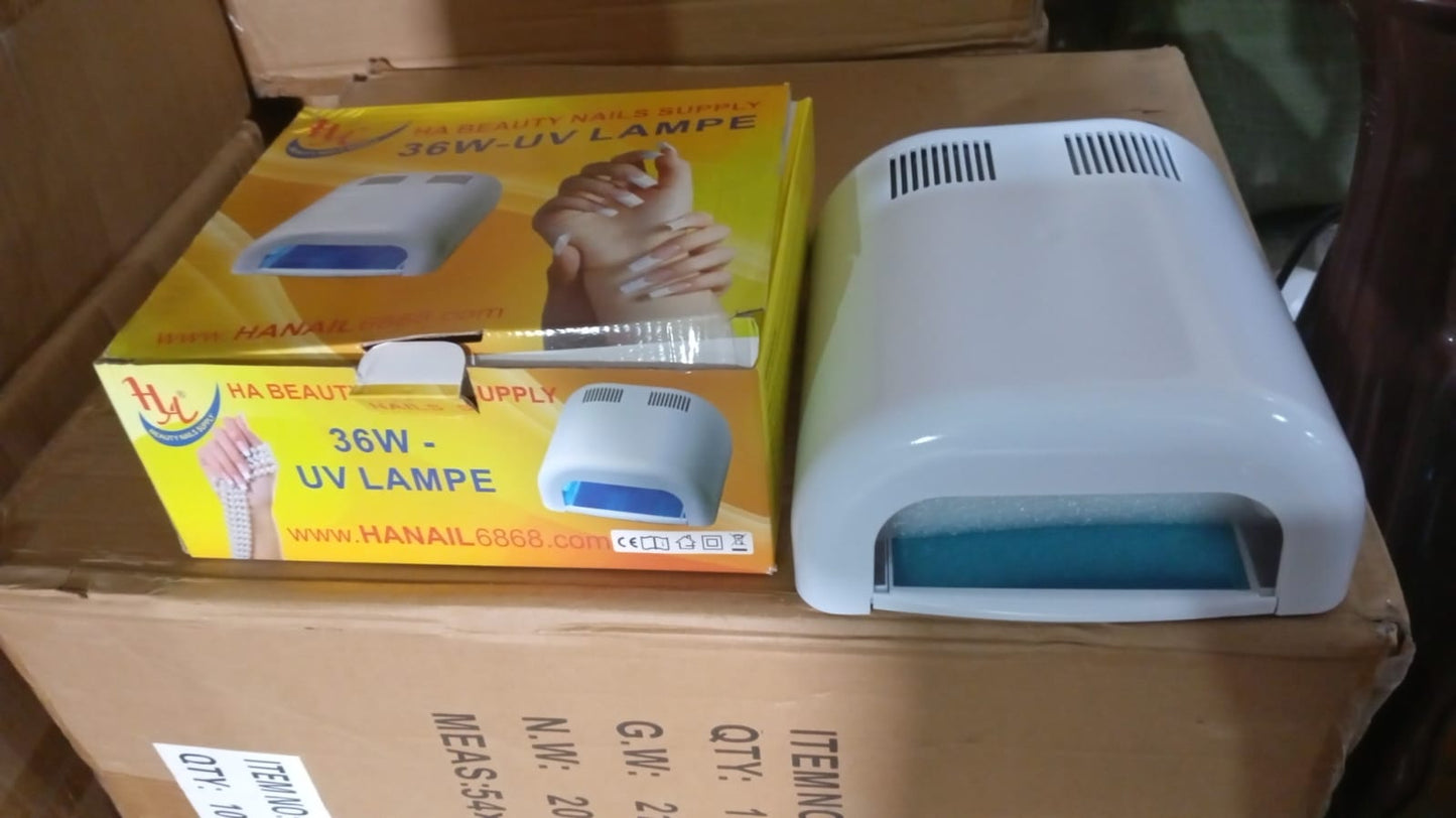 UV Glue Nail Curing Lamp 4 Tubes 36w Fast Curing Lamp (1 Pc) - Springkart