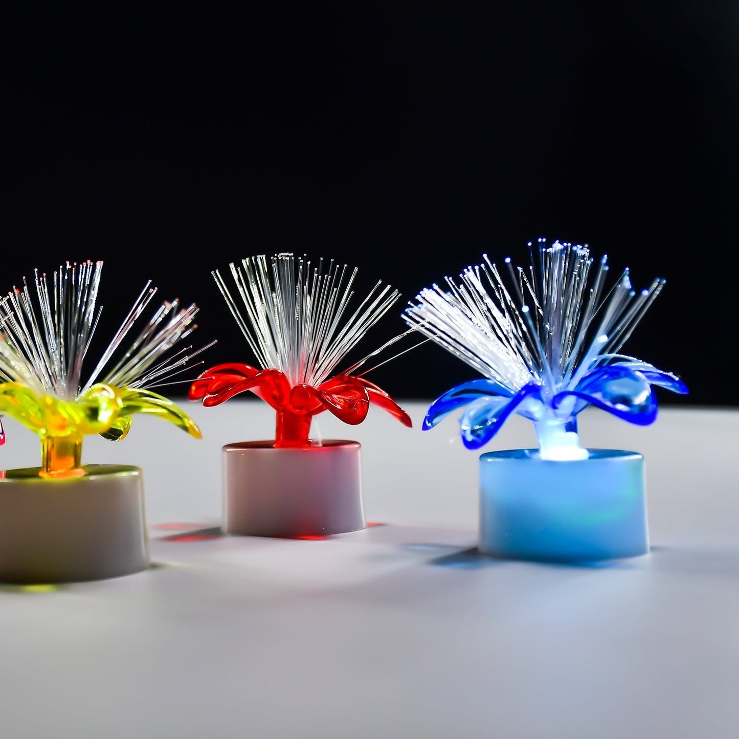 Fiber Optic Light, Mini Color Change LED Table Centerpieces, Light Up Candle - Pack of 12 - Springkart