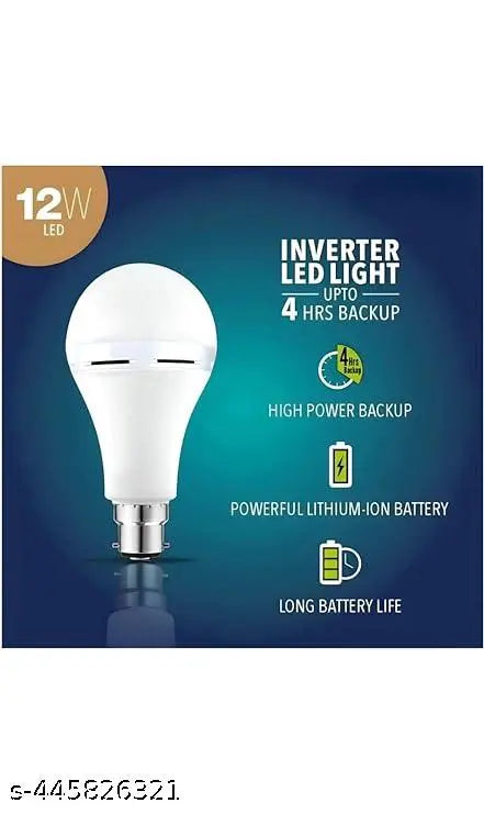 Emergency Rechargeable Led Inverter Bulb 12 Watt Pack Of 3 , Inverter Ac Dc Bulb