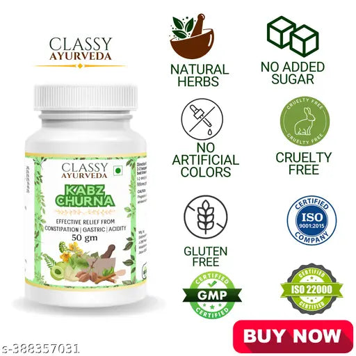 AYURVEDA'S Kabz churna | Natrual and safe | Non habit forming - 50 gm - Springkart