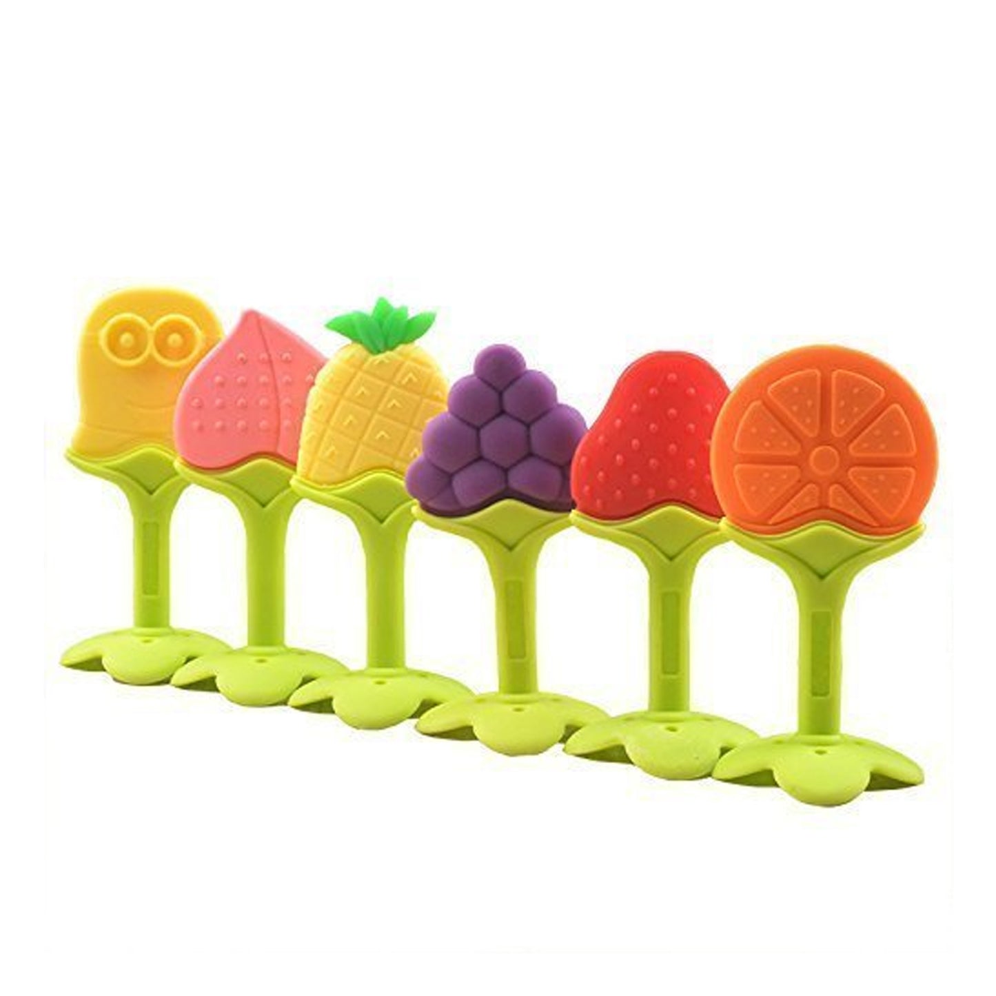 4490 Silicone Fruit Shape Teether Toy Food Grade Silicon Teether Use For Baby Toddlers Infants Children - Springkart