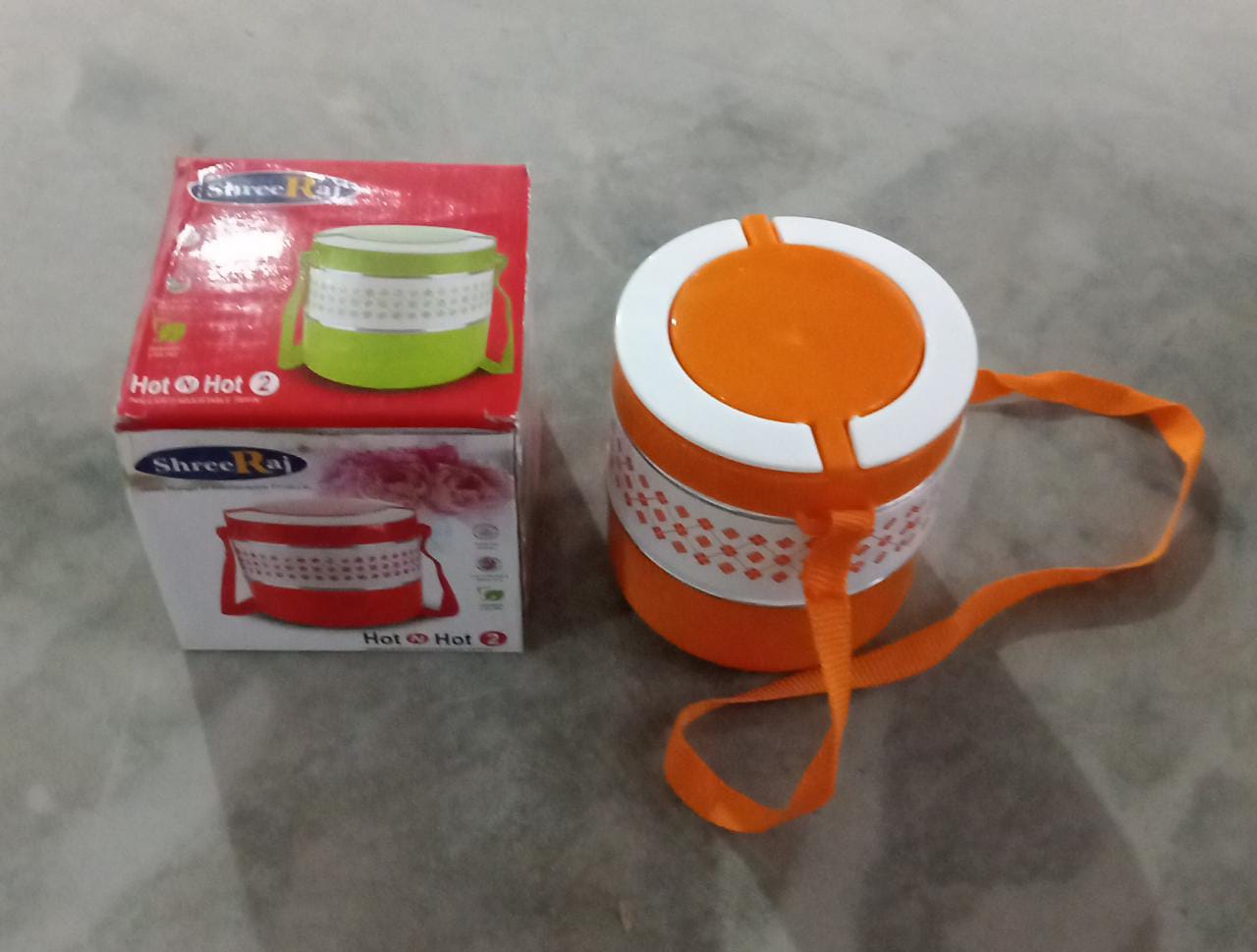 2layer Adjustable Insulated Tiffin Set of 1, Blue 3 Containers Lunch Box - Springkart