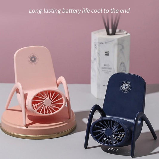 4814 Portable Mobile Phone Holder Fan Personal Fan Multi- Function Fan Handheld Charging Fan (Battery Not Include) - Springkart