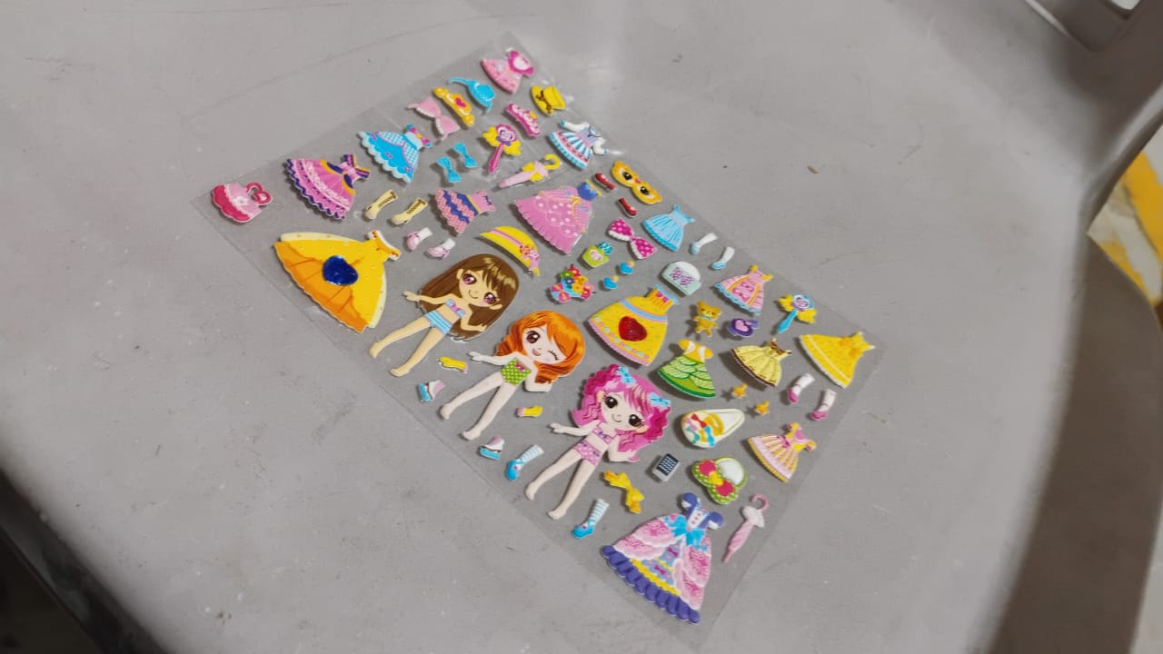 Multipurpose Adhesive 3D Stickers (1 Sheet / 19×15 Cm) - Springkart