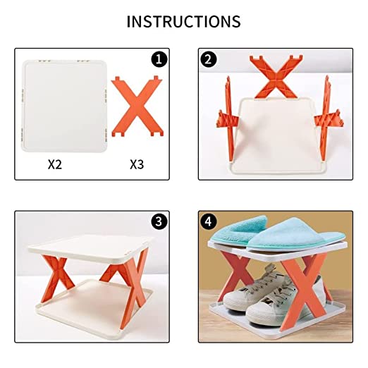 4 LAYER SHOES STAND, SHOE TOWER RACK SUIT FOR SMALL SPACES, CLOSET, SMALL ENTRYWAY, EASY ASSEMBLY AND STABLE IN STRUCTURE, CORNER STORAGE CABINET FOR SAVING SPACE - Springkart