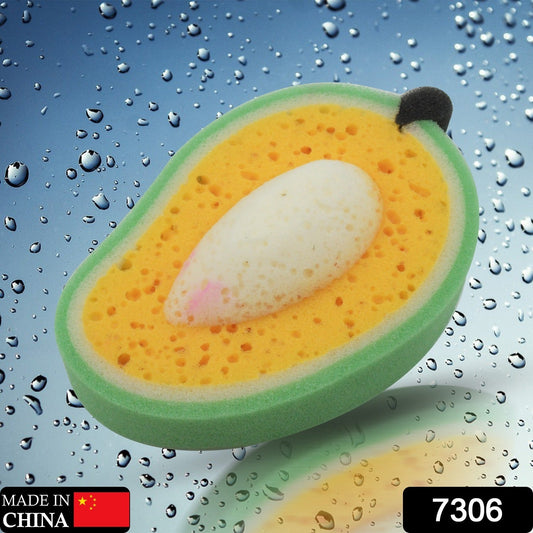 Multipurpose Mango Dish Sponge: Cleans Kitchen & Bath (Soft & Durable, 1 Pc) - Springkart