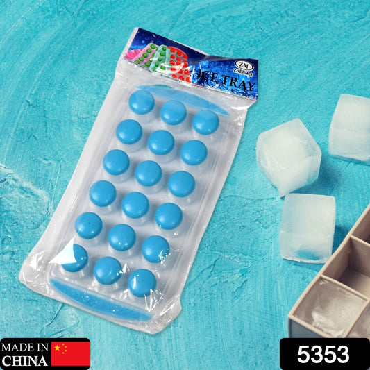 Smart Push Pop Out Round Shape Mini Ice Cube Trays with Flexible Silicone Bottom | Round Shape Silicone Chocolate Mold Maker Ice Cube Tray Freeze Mold - Springkart