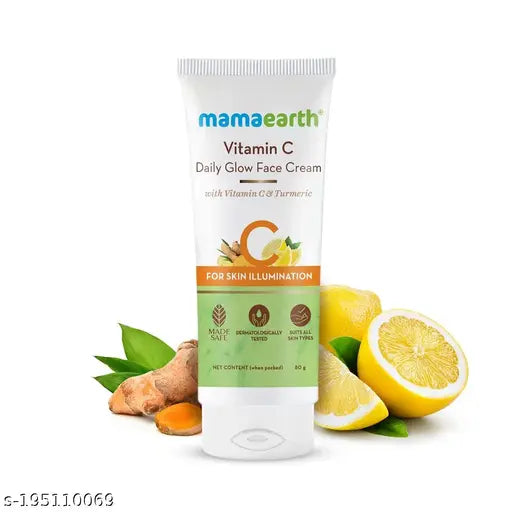 Mamaearth Vitamin C Daily Glow Face Cream With Vitamin C & Turmeric for Skin Illumination - 80 g