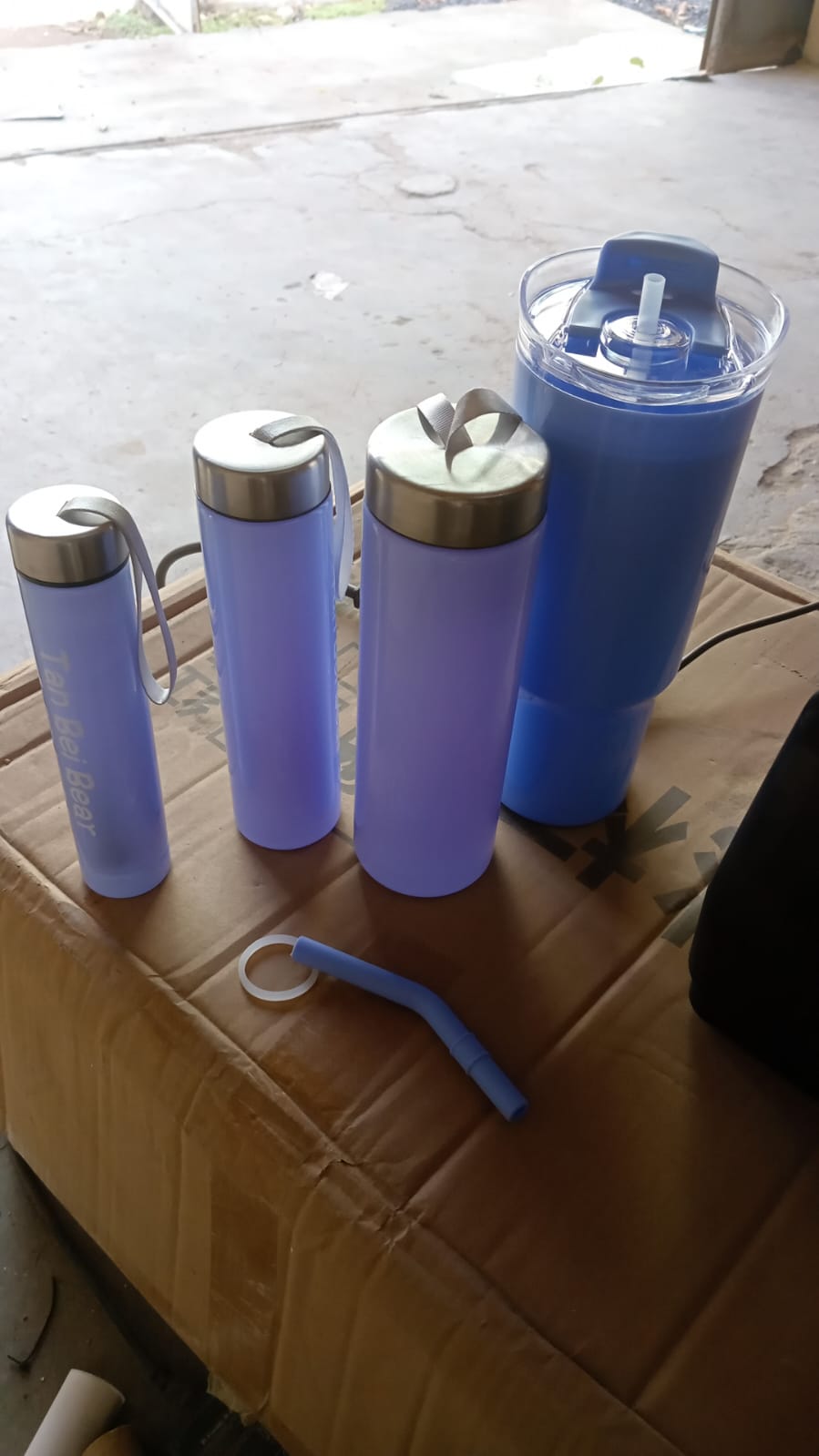 Plastic Water Bottle 3 Different Size Bottle & 1 pc Tumbler With Straw (4 Pc Set) - Springkart