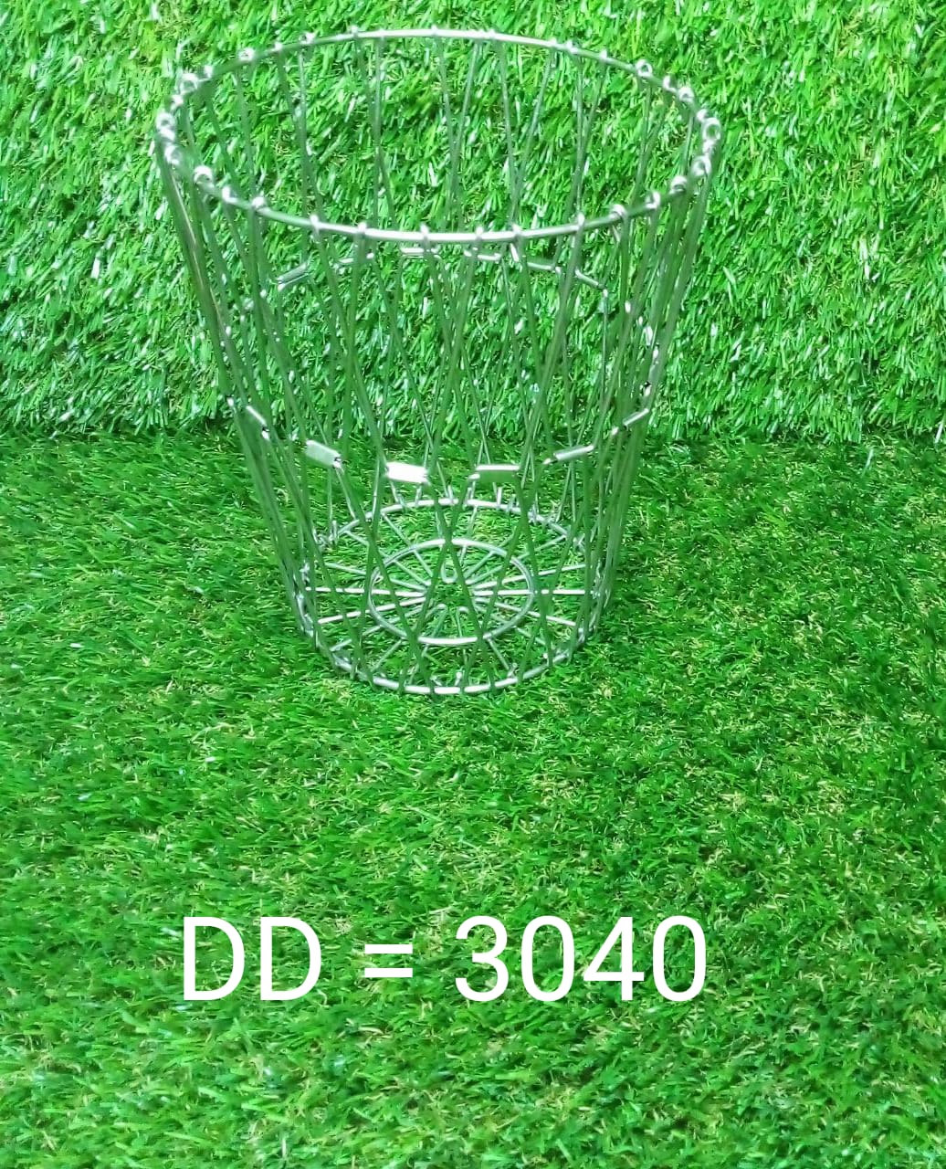 Multipurpose Fruit Basket Stainless Steel Wire Bowl Foldable Basket for Vegetable / Fruits / Dining - Springkart