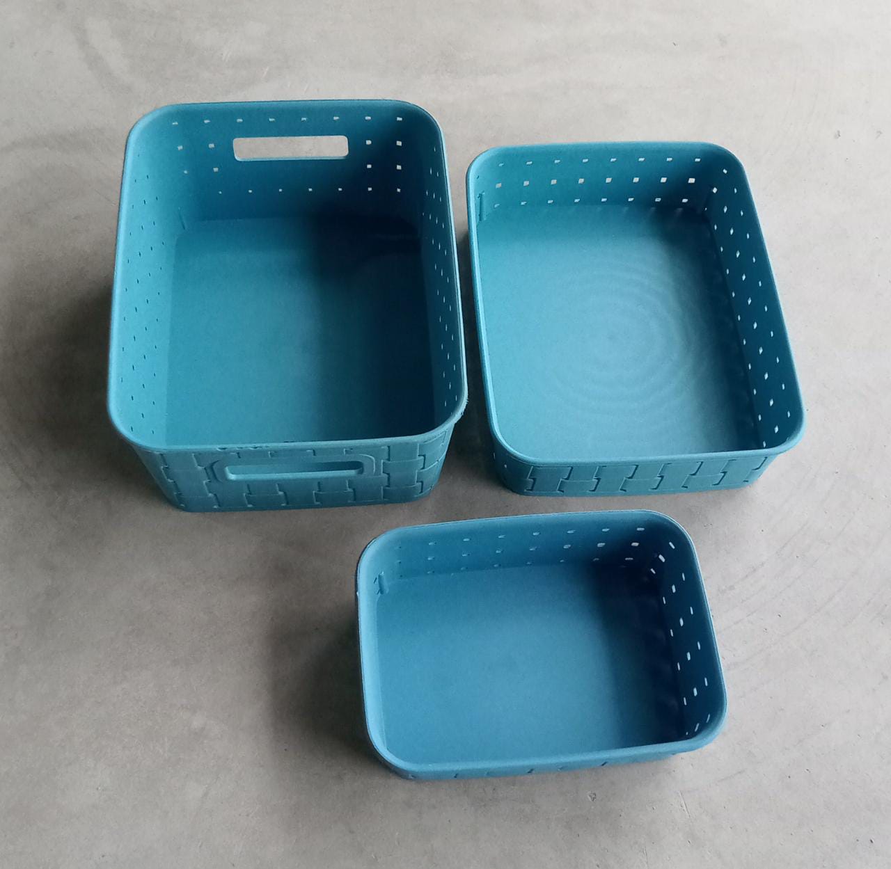 Smart Baskets for Storage(Set of 3) Sky Blue - Springkart