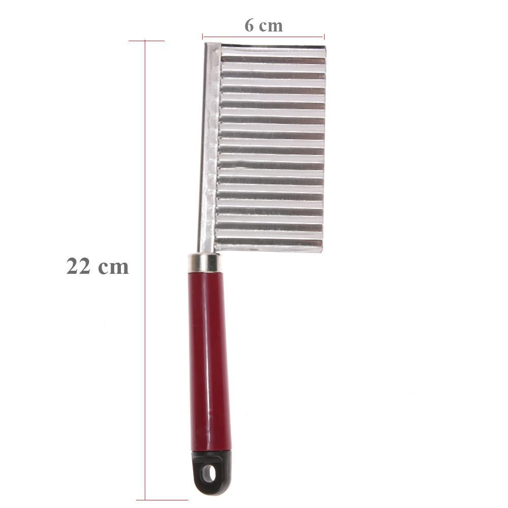 2007_Crinkle Cut Knife Potato Chip Cutter With Wavy Blade French Fry Cutter - Springkart