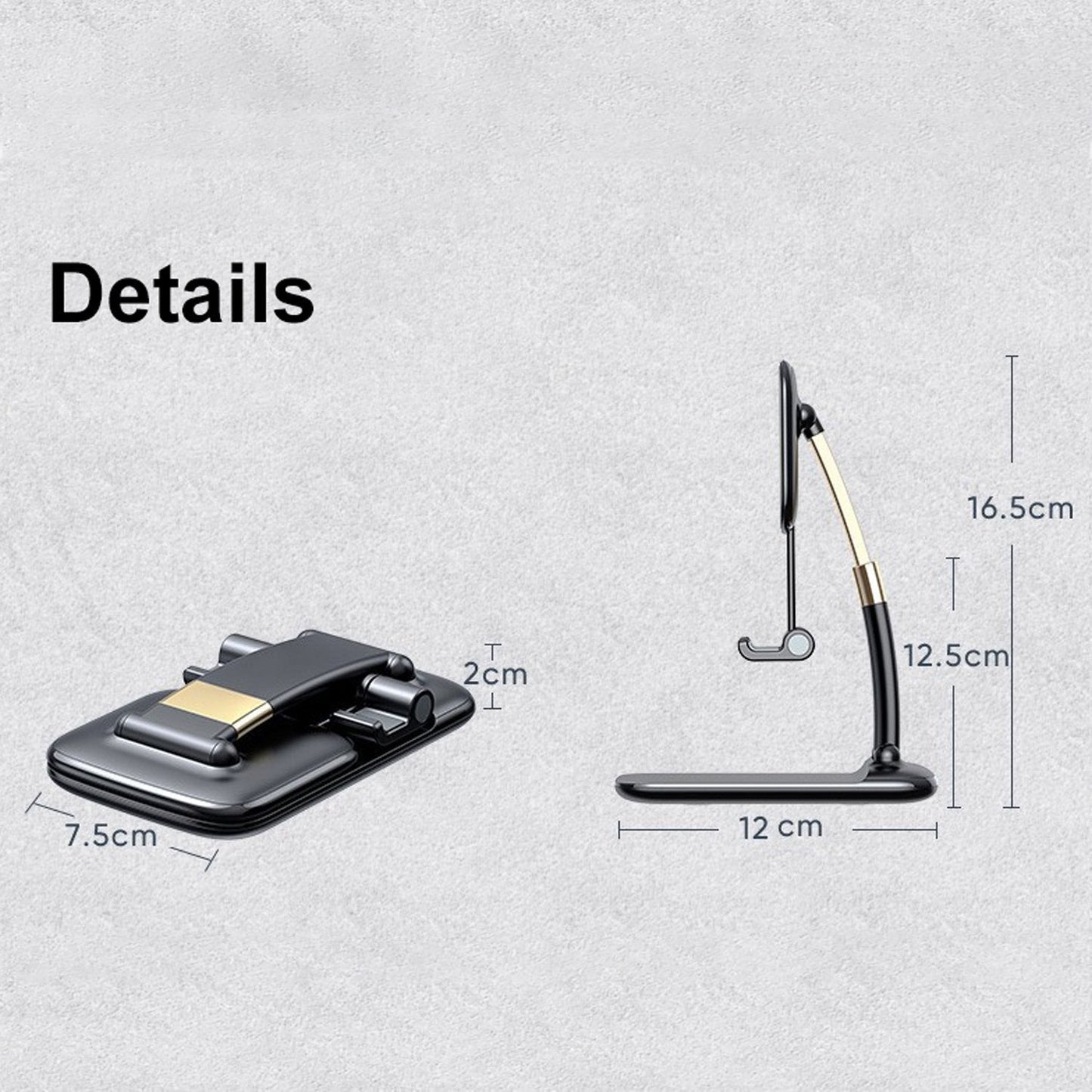 Phone Holder for Table, Foldable Universal Mobile Stand for Desk - Springkart