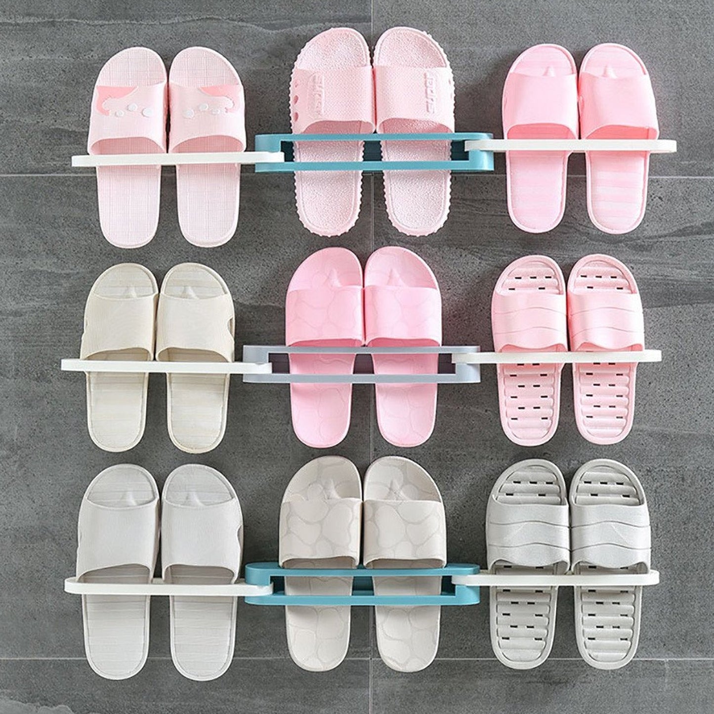 Multifunction Folding Slippers / Shoes Hanger Organizer Rack - Springkart