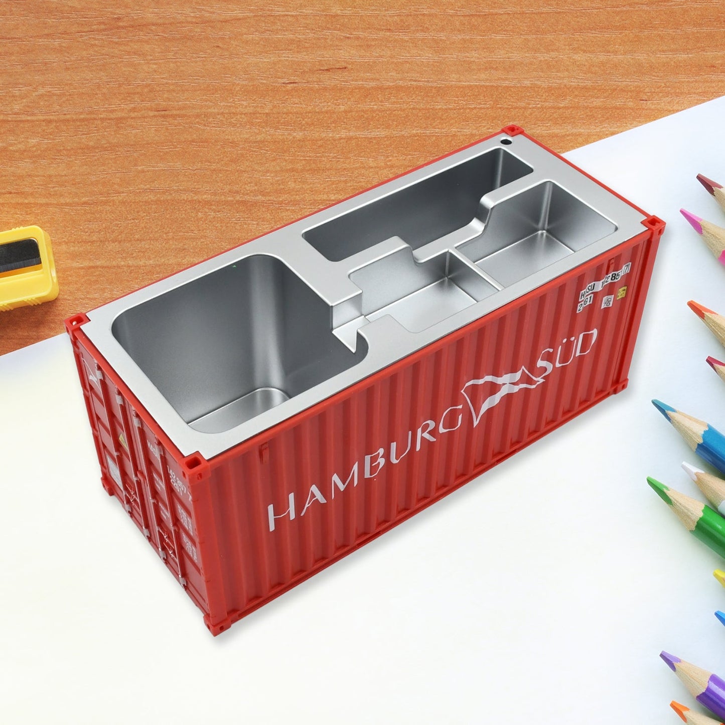 Shipping Container Pen Holder Shipping Container Model Pen Name Cardholder Simulated Container Model For Business Gift - Springkart