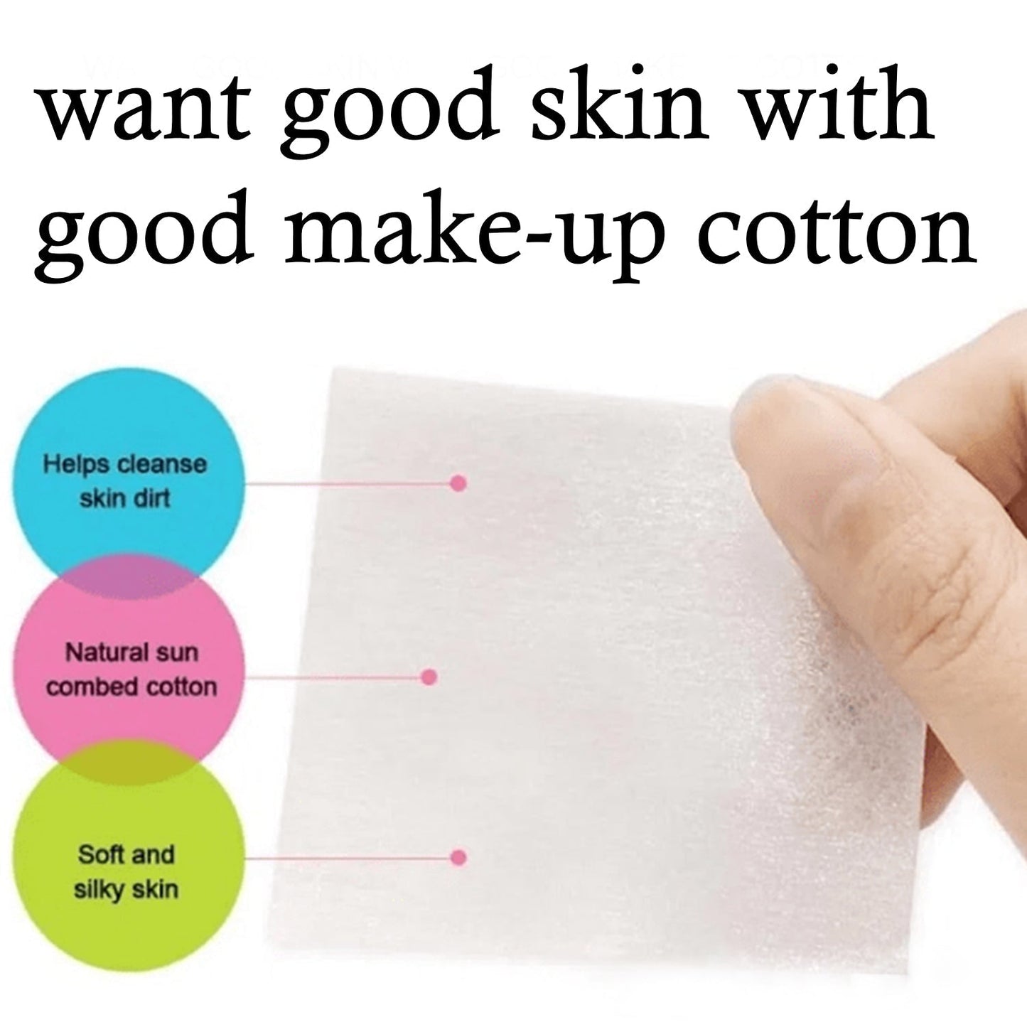Cotton Makeup Remover Pads for Women Girls (Pack of 40) - Springkart