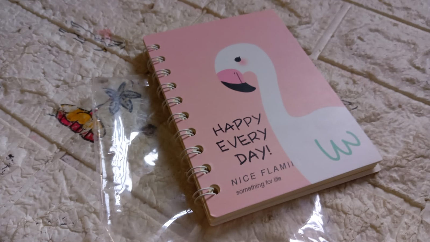Cute Flamingo Journal Diary, Notebook for Women Men Memo Notepad Sketchbook with Durable Hardcover & 50 Pages Writing Journal for Journaling Notes Study School Work Boys Grils, Stationery (143x105MM) - Springkart