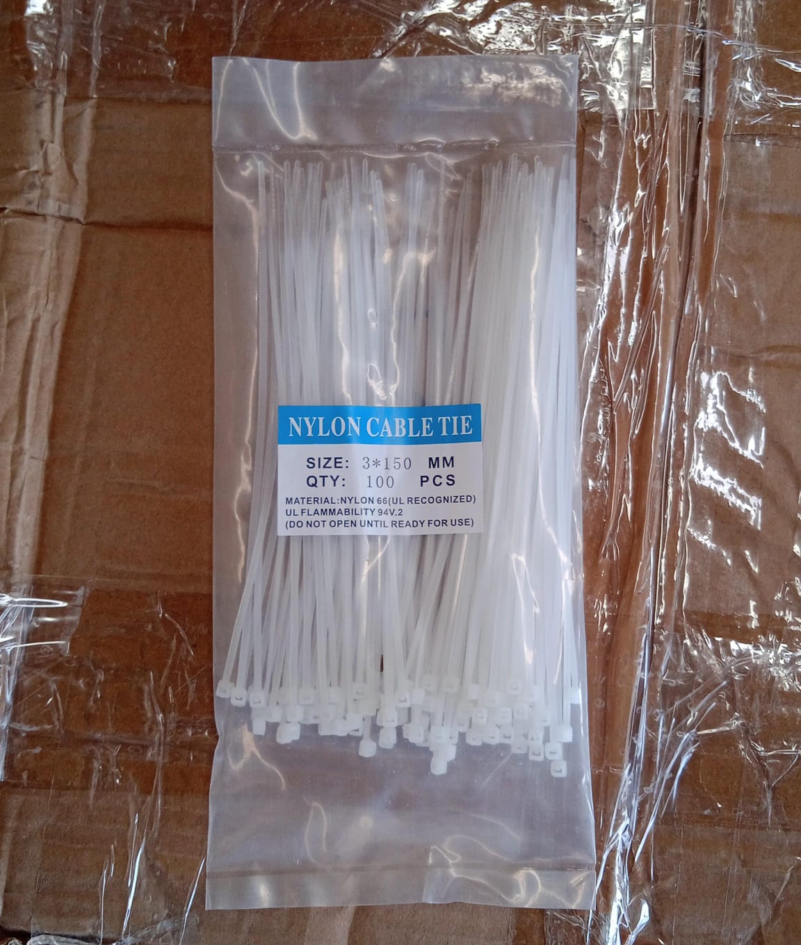 6Inch Nylon Self Locking Cable Ties, Heavy Duty Strong Zip Wire Tie. Pack of 100 - Springkart