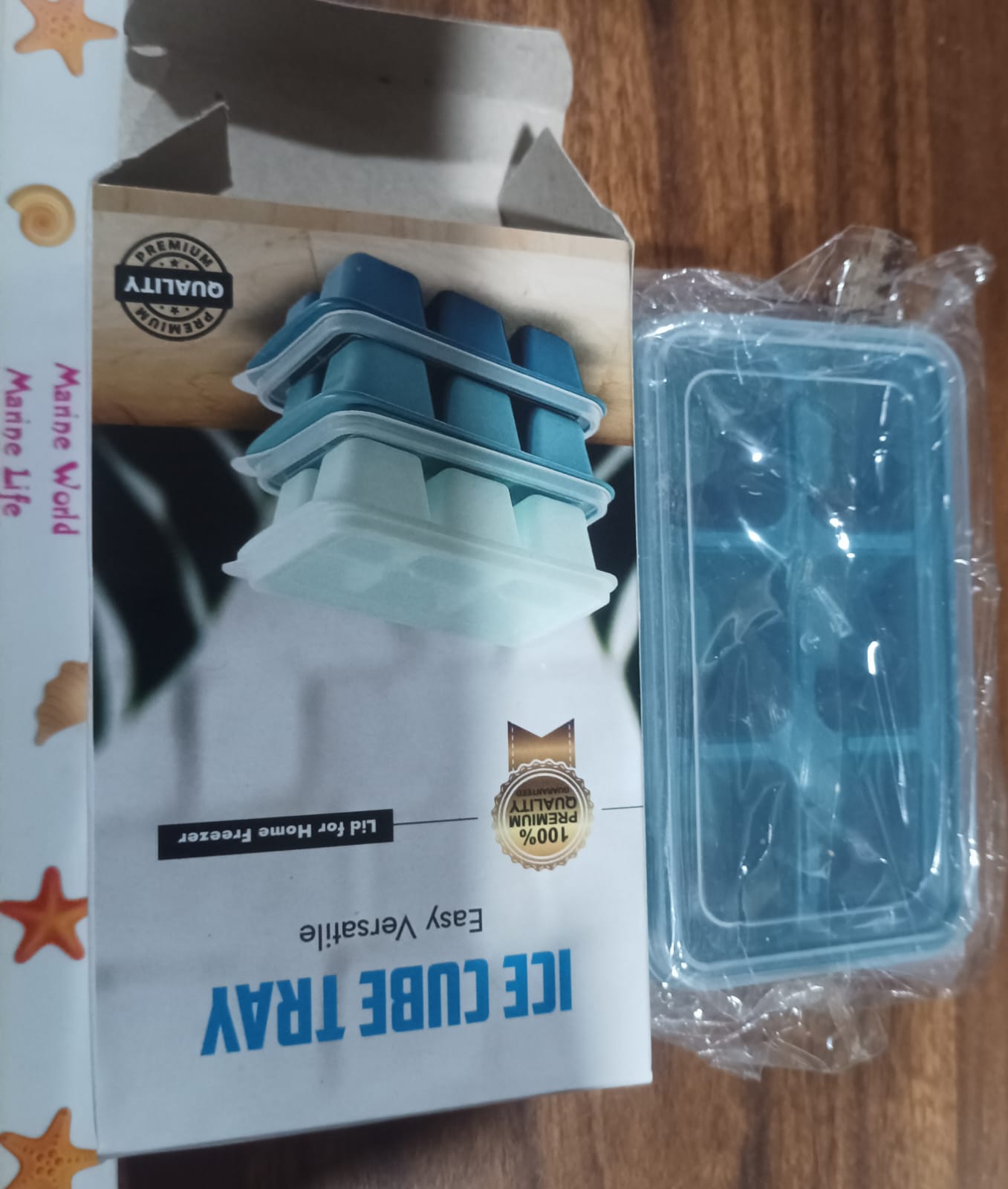 6 Grid Silicone Ice Tray Used In All Kinds Of Places Like Household Kitchens For Making Ice From Water And Various Things And All With Color Box (1 Pc) - Springkart