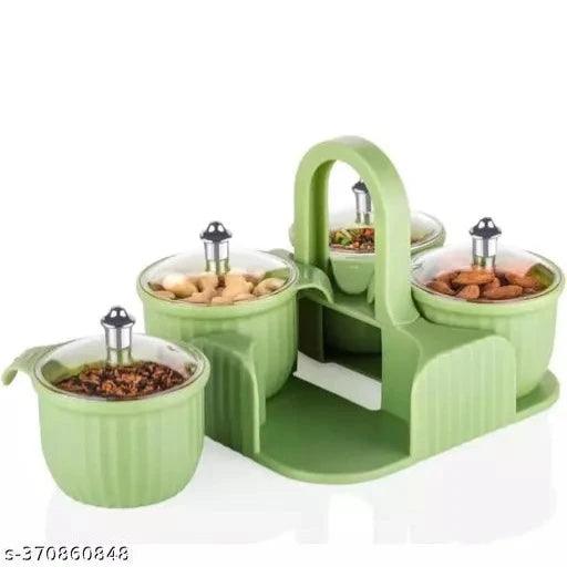 Stylish Dry Fruit Box 4 pc Jar Set Aachar Pickle Container - Springkart