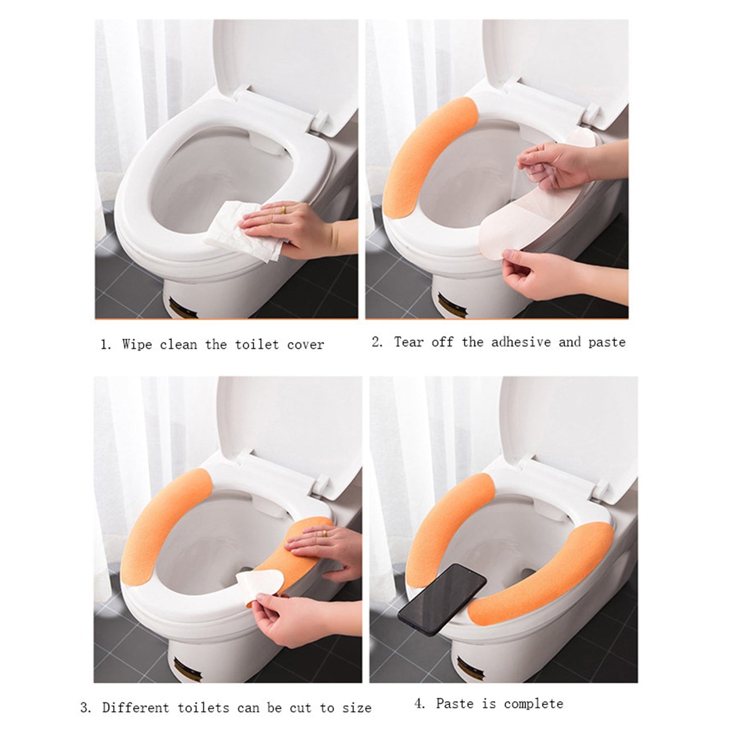 Toilet Seat Cover, Toilet Seat Cushion Soft and Warm Washable Toilet seat Cover Sheets Comfortable - Springkart