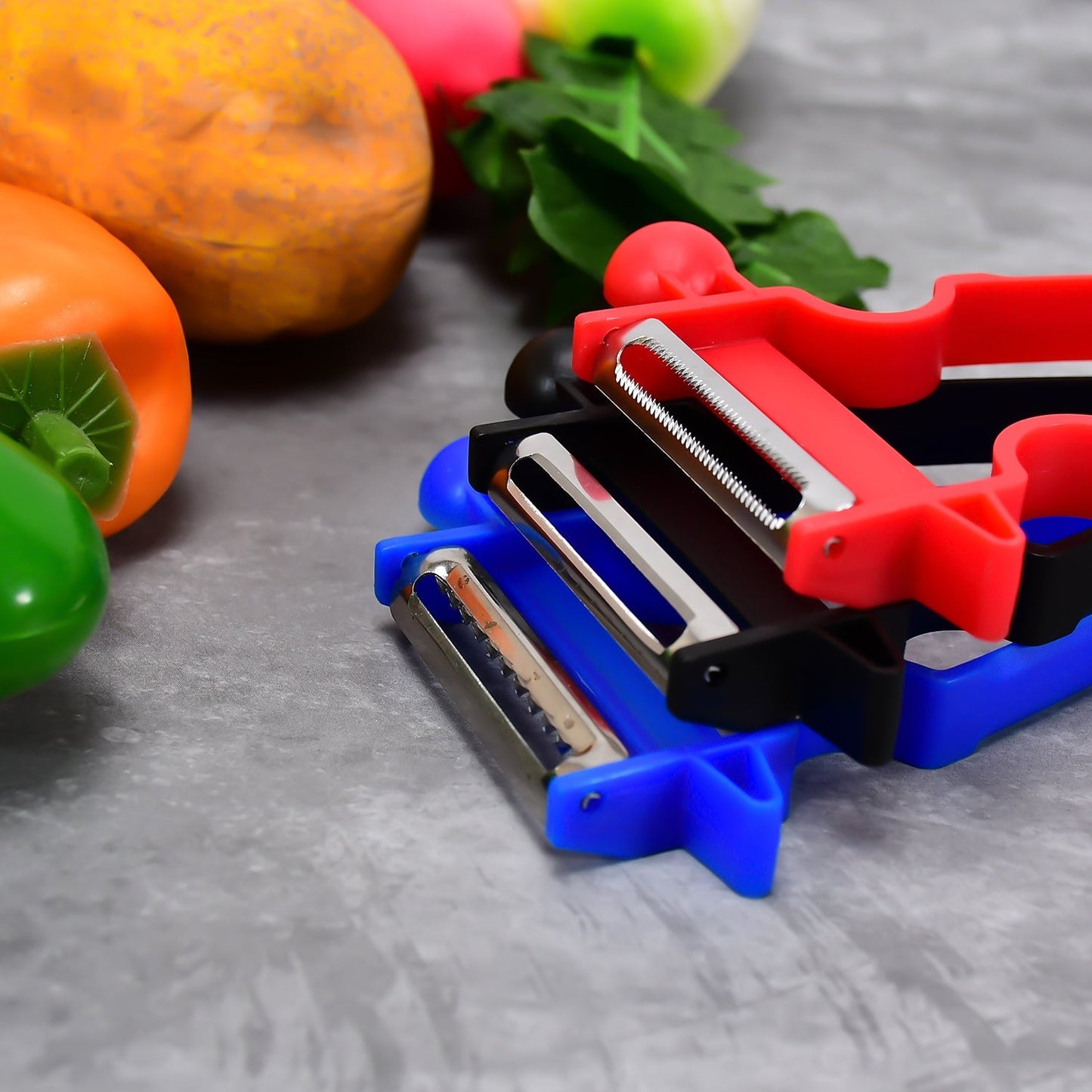 3pc Sharp and Durable Blades, Ergonomic Handles, Vegetable Peeler for Kitchen - Springkart