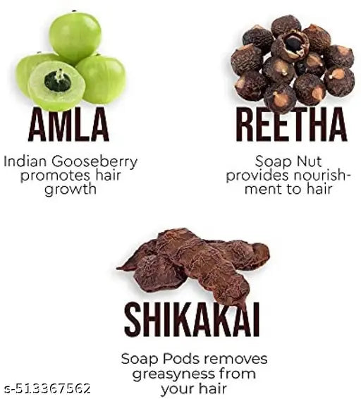 400g Natural Amla Aritha Shikakai Bringraj Brahmi Hibiscuc Henna Indigo for Hair Growth & Silky Hair - Springkart