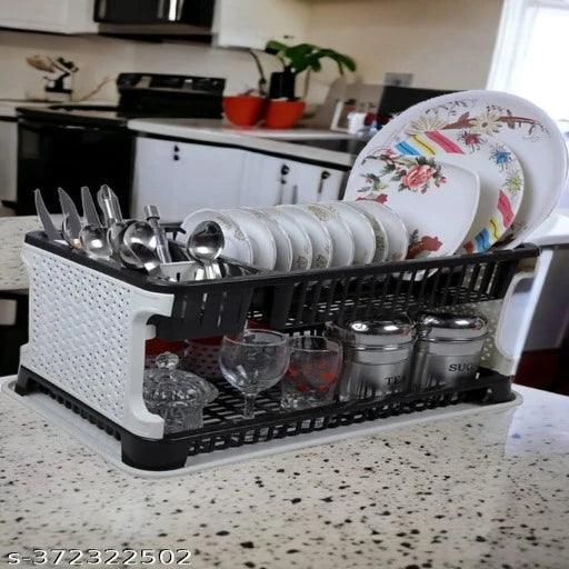 Plastic Kitchen Rack With Sink Dish Drainer Drying Rack Washing Basket - Springkart