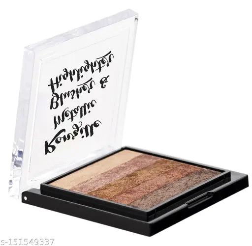 RONZILLE metallic blusher & square palette case highlighter Highlighter shade 01