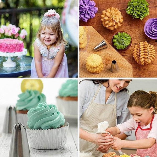 Cake Decorating Stainless Steel Nozzle (12pcs) - Springkart