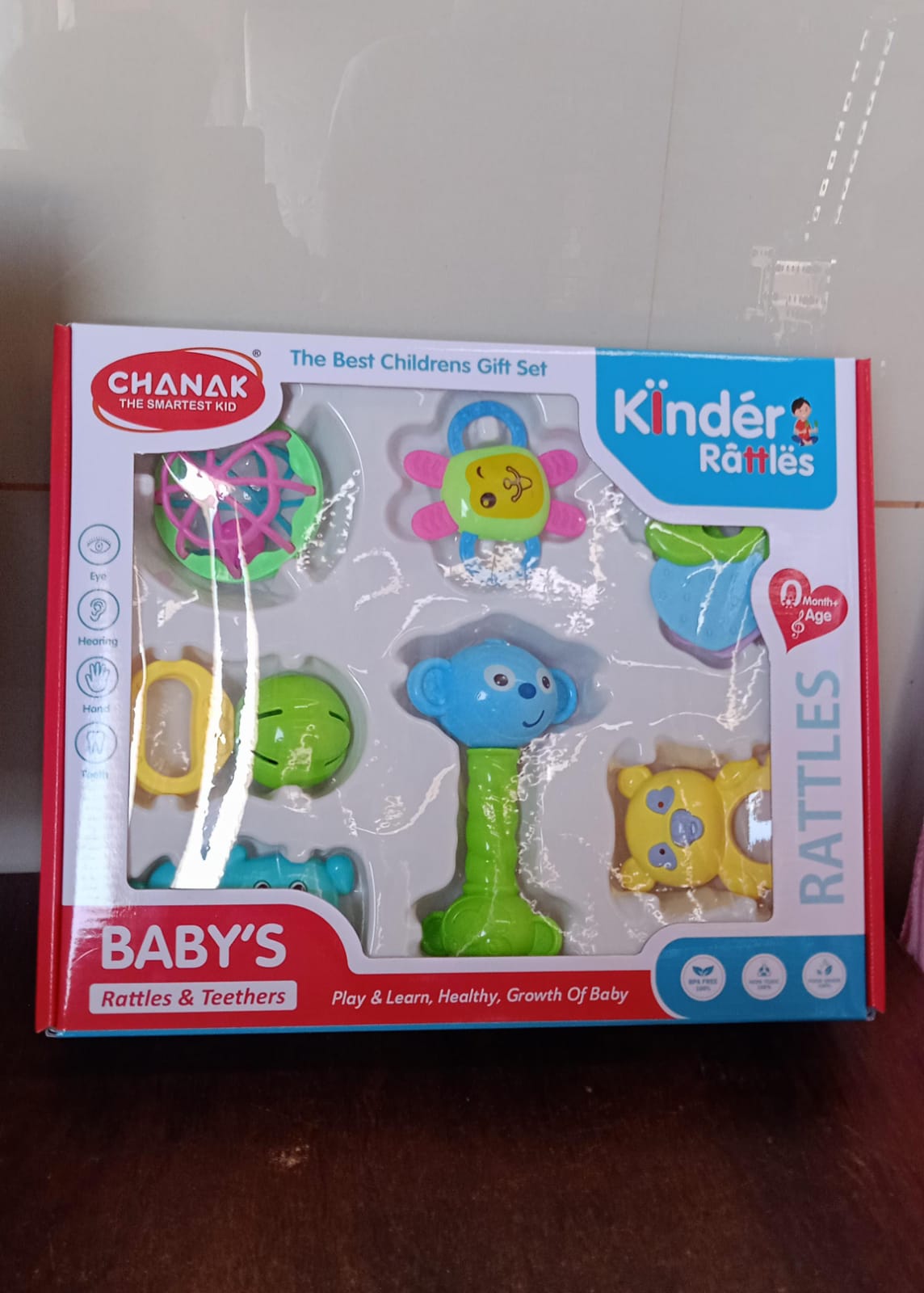 Kinder Rattles Classic Store Plastic Non-Toxic Shake and Grab Ball Baby Rattles & Teethers (8 Pcs Set) - Springkart