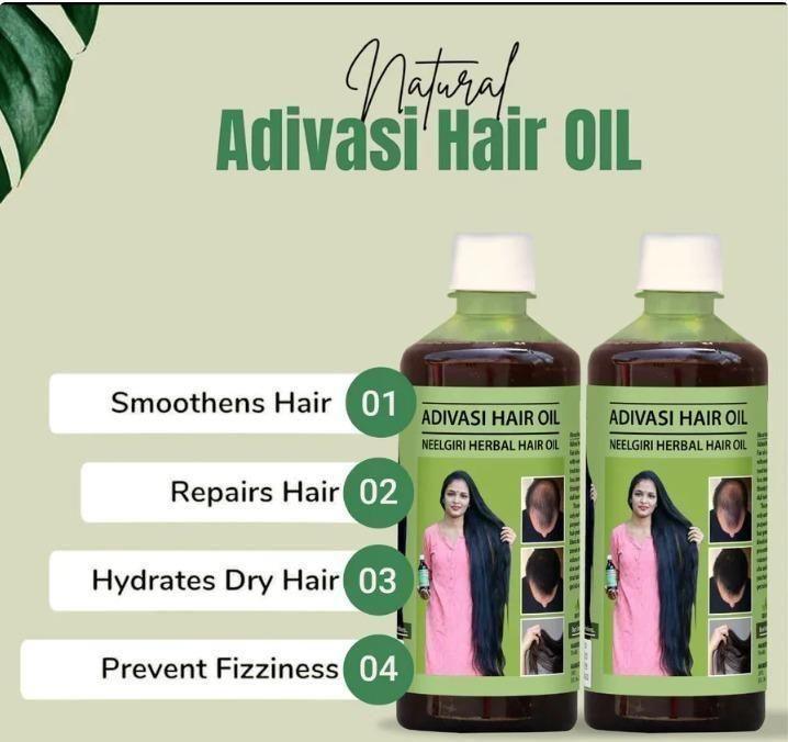 Adivasi Neelgiri Herbal Hair Oil 125ML (Pack of 2) - Springkart