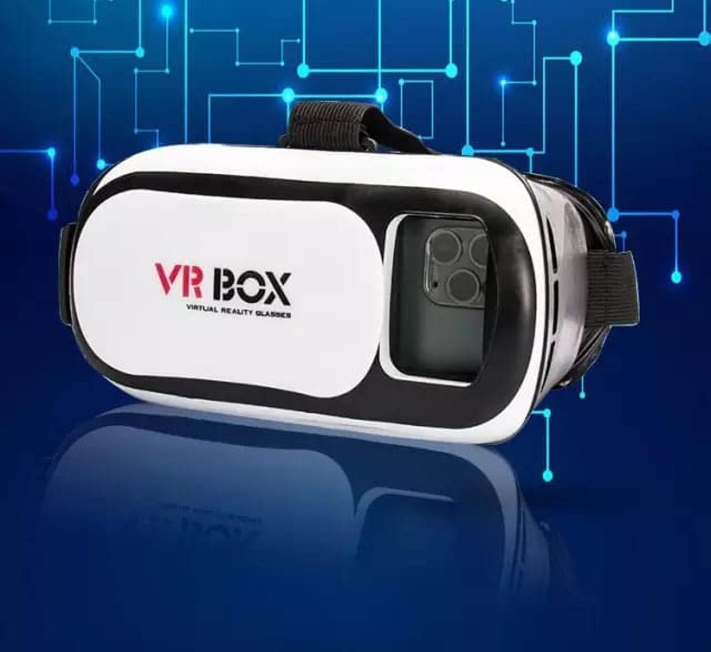Careflection VR Virtual Headset | VR Set Box 3D Glasses for All Mobiles | 40mm Lens | Virtual Reality Headset | Virtual Reality Box| for iOS & Android 4.7 in- 6 in 3D Box (Black) - Springkart
