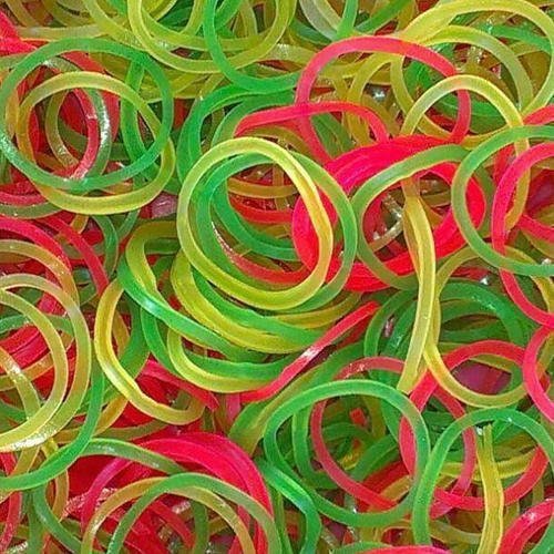 RUBBER BAND FOR OFFICE/HOME AND KITCHEN ACCESSORIES ITEM PRODUCTS, ELASTIC RUBBER BANDS, FLEXIBLE REUSABLE NYLON ELASTIC UNBREAKABLE, FOR STATIONERY, SCHOOL MULTICOLOR - Springkart