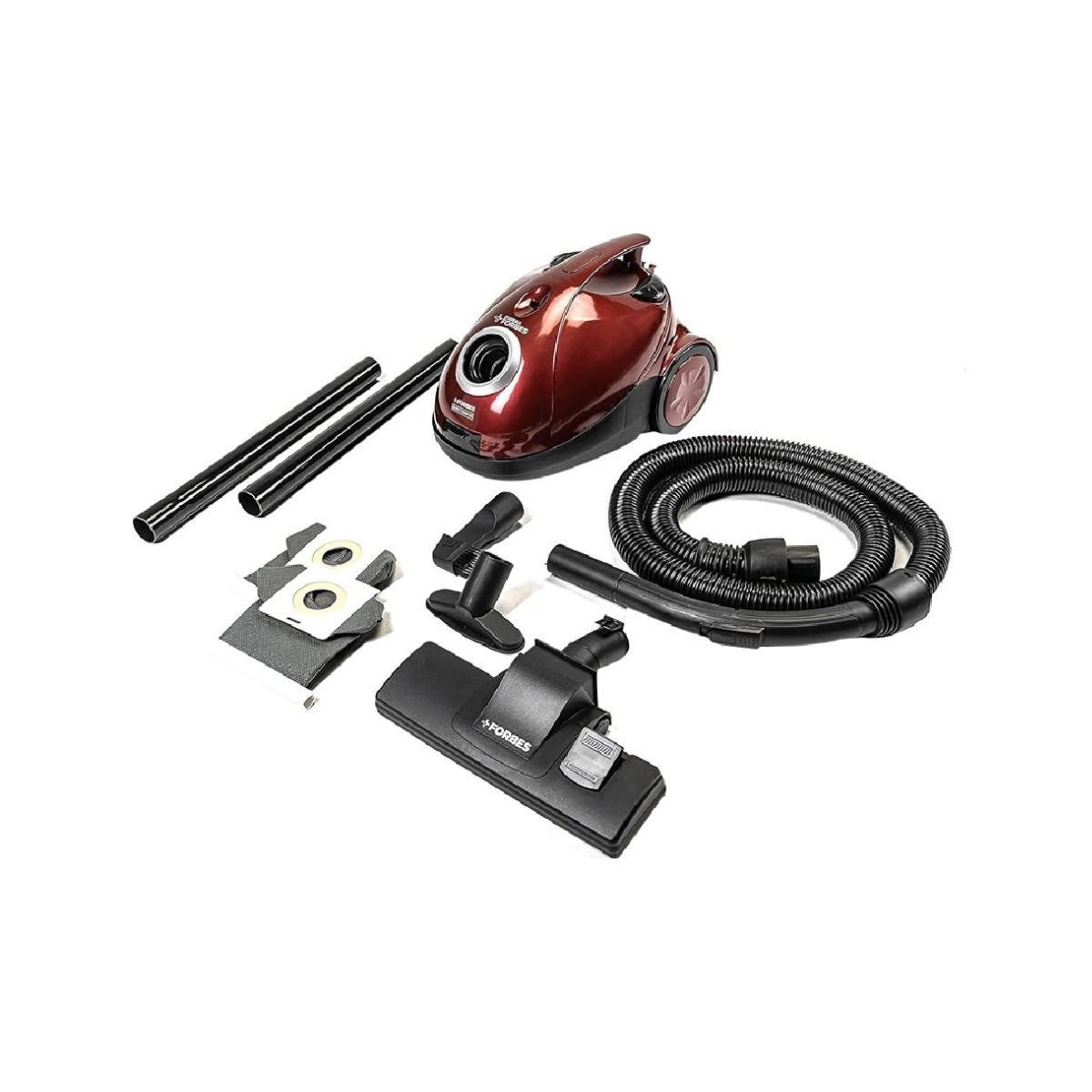 Eureka Forbes Quick Clean DX Vacuum Cleaner with 1200 Watts Powerful Suction Control, 3 Free Reusable dust Bag worth Rs 500, comes with multiple accessories, dust bag full indicator (Red), standerd