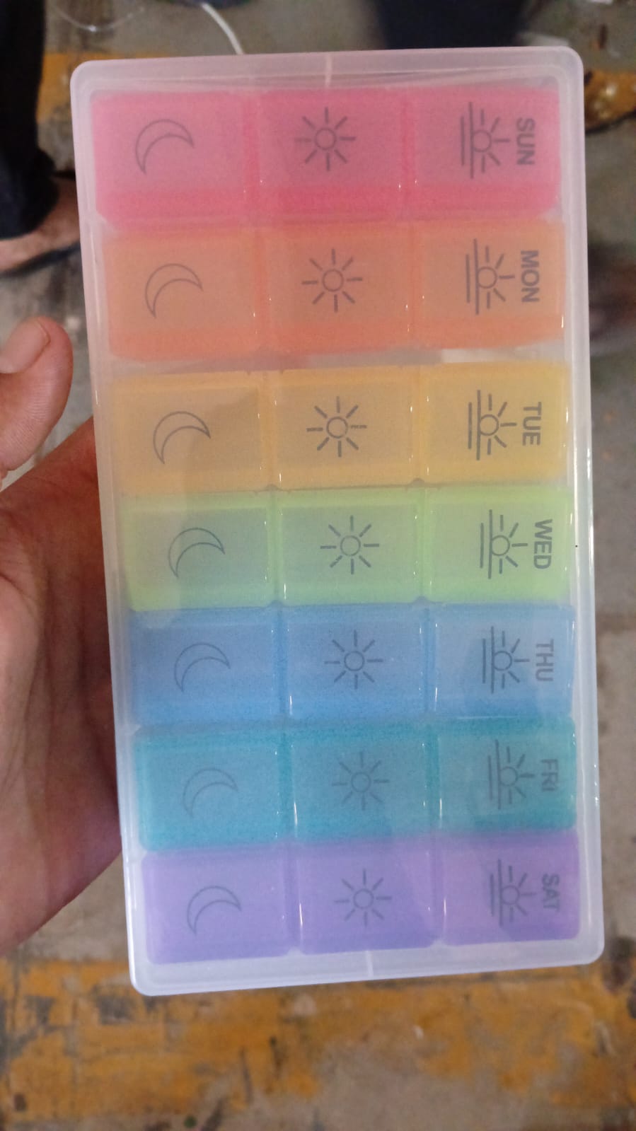 Pill Box 7 Day Weekly Medicine Organizer Daily Planner Portable Travel Container Holder for Vitamin and Supplement Moisture-Proof Compartments Case for Pocket Purse Easy to Use BPA Free (21 Grid) - Springkart
