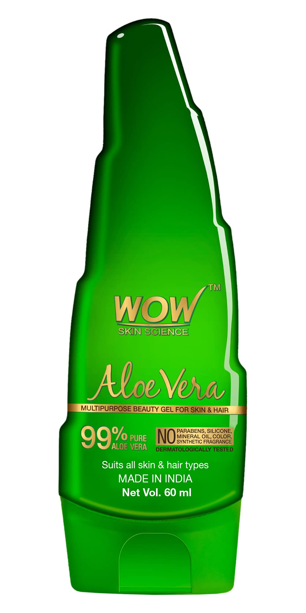 WOW Skin Science 99% Pure Aloe Vera Gel for Face, Skin & Hair - 500ml | Ultimate Gel For Glowing Skin | For Both Men and Women | No Parabens, Mineral Oils, Silicones, Color & Synthetic Fragrances