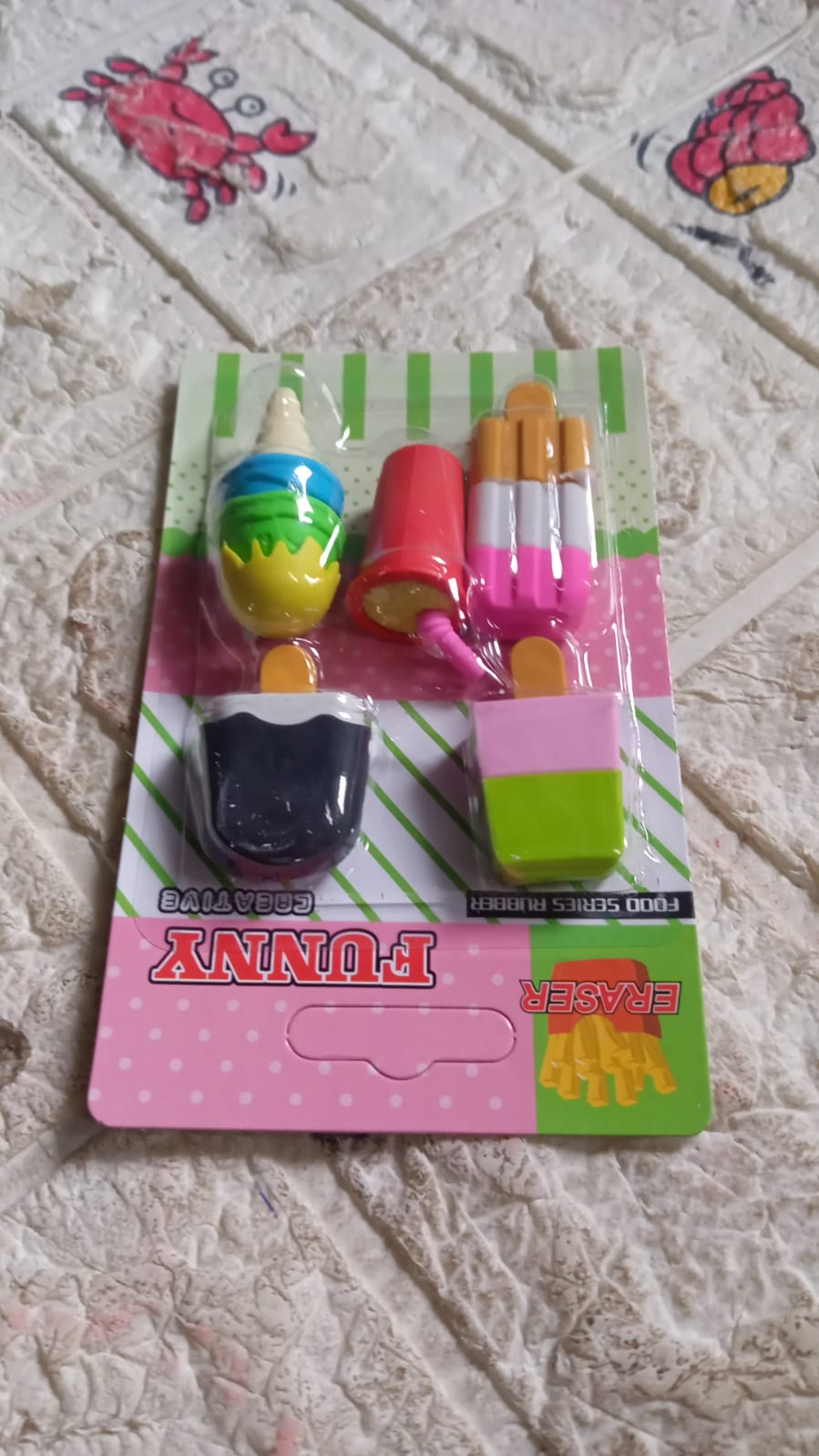 Mini Eraser Set for Kids (5 Pieces) - Fun Designs, Party Favors, School Prizes - Springkart