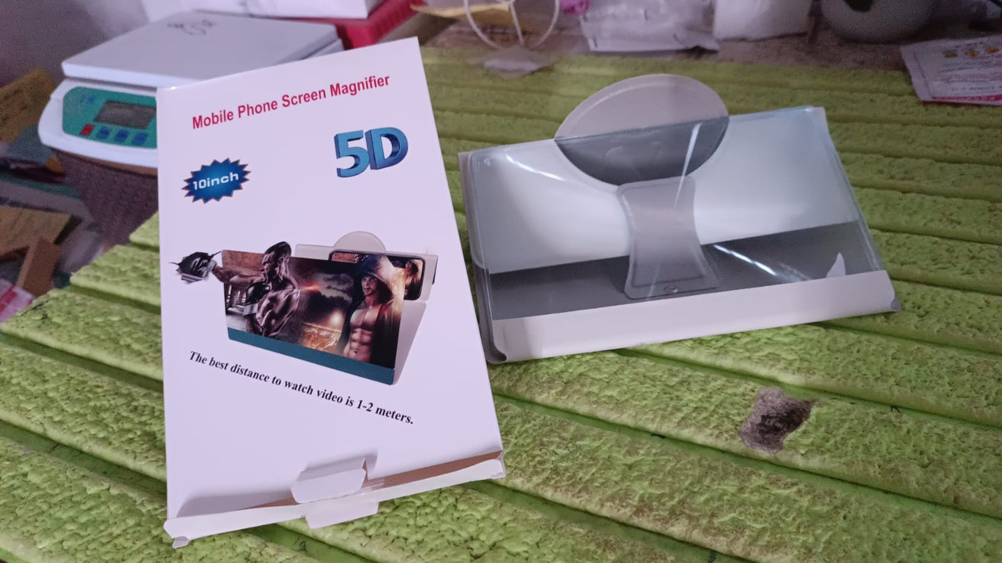 5D HD Mobile Phone Screen Magnifier Amplifier (1 Pc / 10 Inch) - Springkart