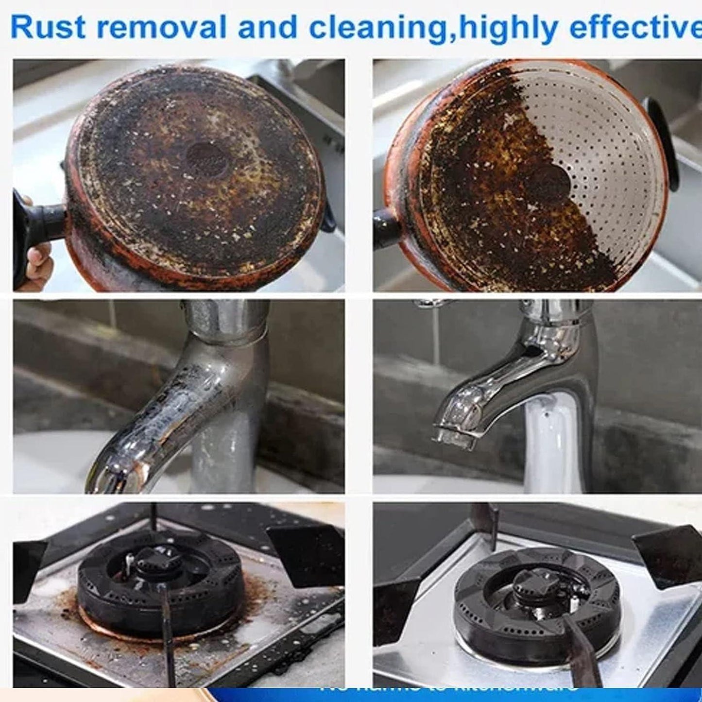 Foam Rust Remover Kitchen All-Purpose Cleaning Powder ( Pack of 1 ) - Springkart