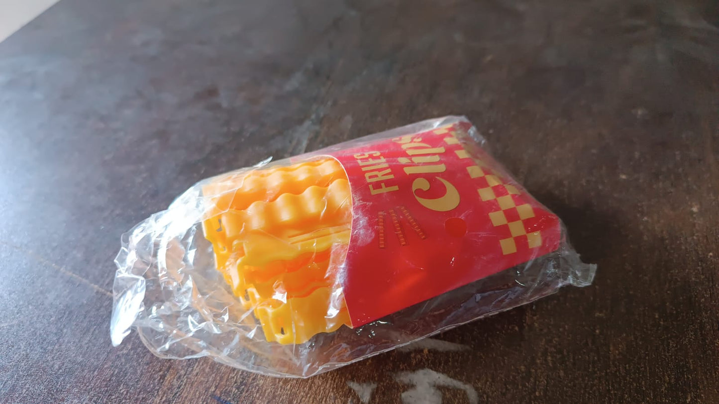 Cute French-Fries-Shaped Bag Clips With in a Magnetic Box (12 Pcs Set) - Springkart