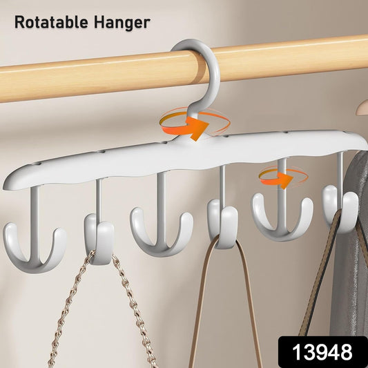 Tank Top Hanger, 12-Hook Space Saving Hanger, Capacity Rotatable Wood Space Saving Hanger Closet Organizers and Storage for Dorm & Apartment for Tank Top - Springkart